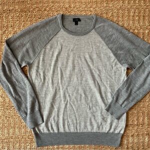 J. Crew Two-Tone Gray Crewneck Sweater